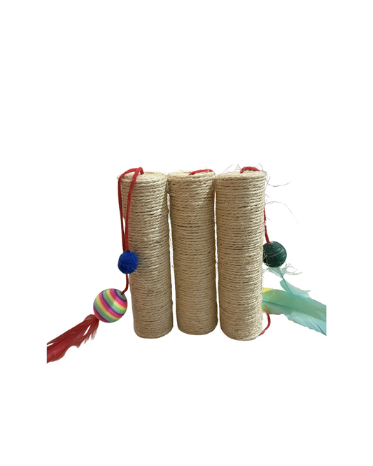 Rascador pequeño para gatos en forma de Cilindro – Hecho a mano y exclusivo