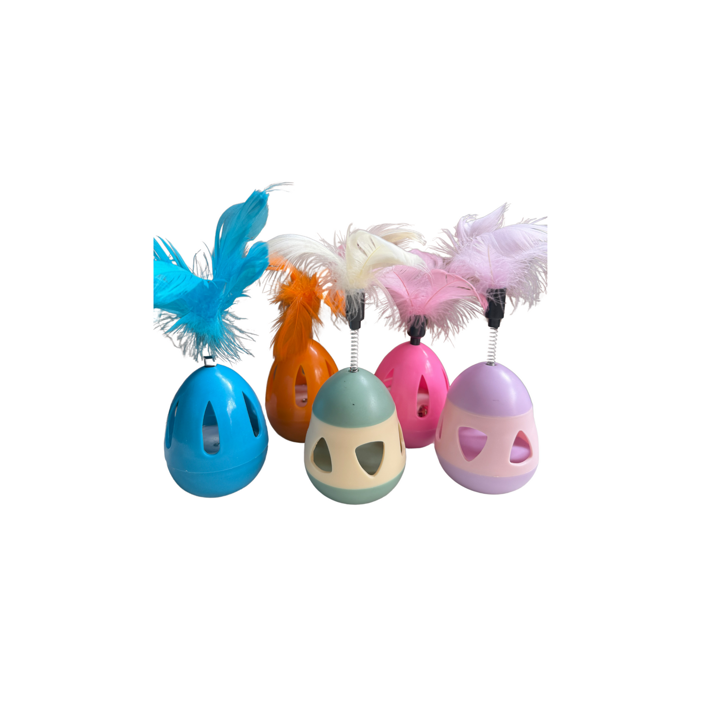 Juego interactivo para gatos en forma de huevo – Estimulación mental y snack