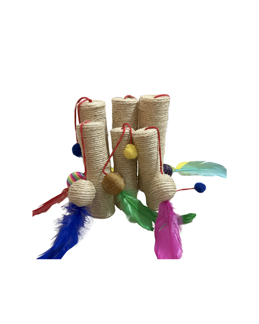 Rascador pequeño para gatos en forma de Cilindro – Hecho a mano y exclusivo